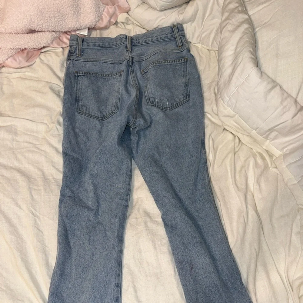 Agolde Light Blue Straight Leg Jeans - Picture 3 of 3